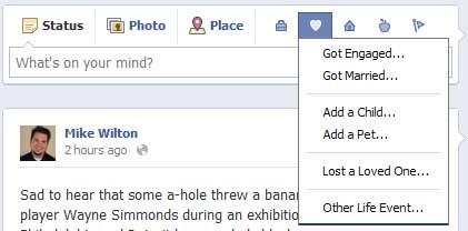 Facebook Life Events