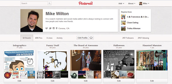 Mike Wilton's Pinterest Boards