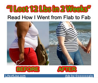 Before and After weightloss ad